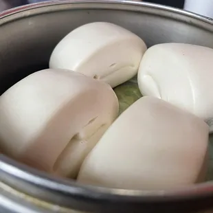 four mozzarellas in a pot