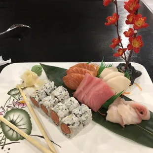 Awesome sashimi and tuna sushi