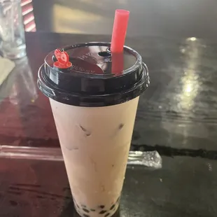 Strawberry milk tea