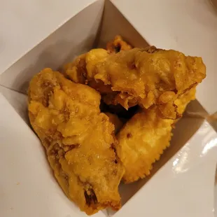 Deep fried chicken wings