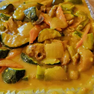 Curry Chicken,  lots of gravy, good food