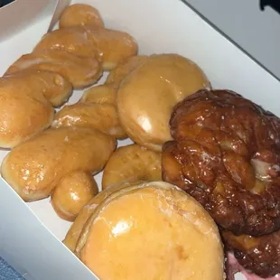 Half large, half small dozen donuts