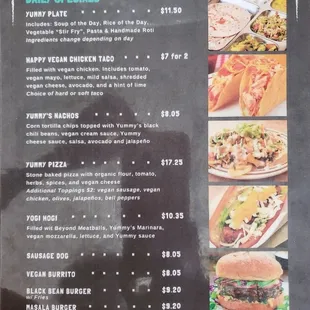 Menu Side 1