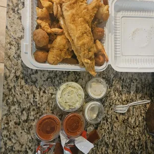 Fish and shrimp platter
