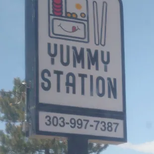 The sign out front