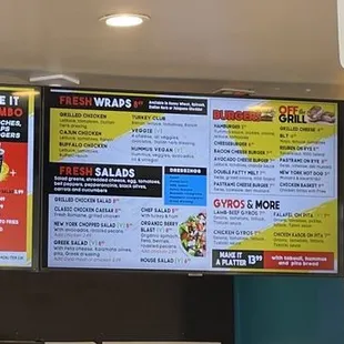 Full menu