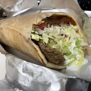 Lamb and beef gyro. Only about my 4th gyro I've ever eaten and it was excellent!