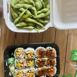 Edamame Sweet Potato Roll Peanut Avocado