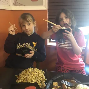 Besties having amazing cuisine