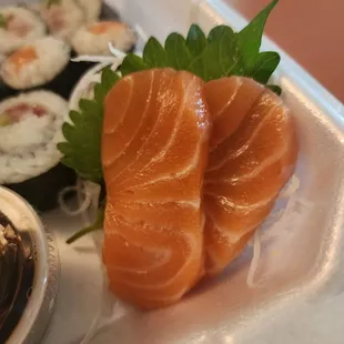 Salmon sashimi