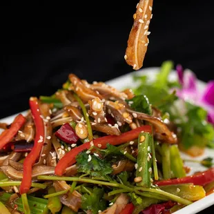 Stir fried marinated pork ear and pepper 小炒顺风耳