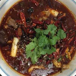 Mao Xue Wang(Intestine stew,Pig Blood Fish Fillet)