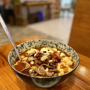 Beef with Tofu Pudding