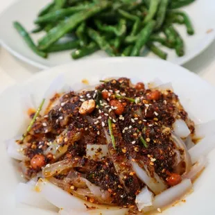 Mung Bean Jelly with Chili @tiffhuangry