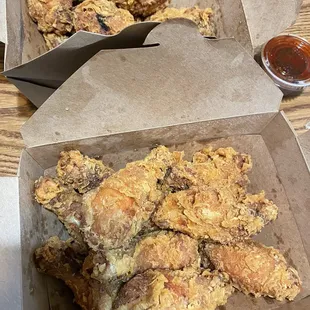 a box of fried chicken