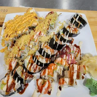 4 Rolls (Snow mountain, Popcorn, Godzilla, Rainbow)