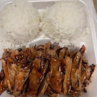 Chicken Teriyaki. 2 big scoops of rice...