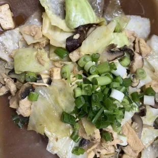 Stir-fried Chicken with Vegetables and Mushrooms