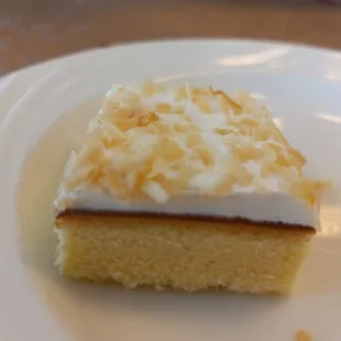 a piece of cake on a plate