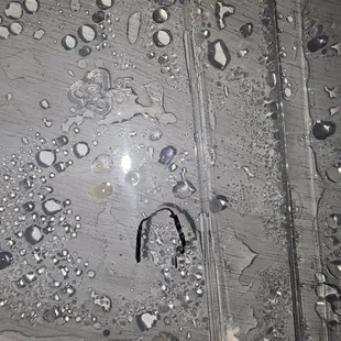 water droplets on the floor