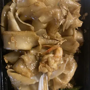 Curly overcooked shrimp