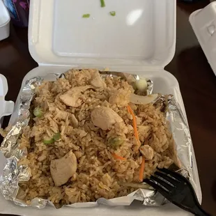 Spicy chicken fried rice! Amazing!!!!