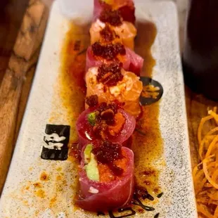 sashimi, sushi, sushi and sashimi, food