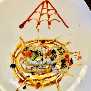 a plate of sushi