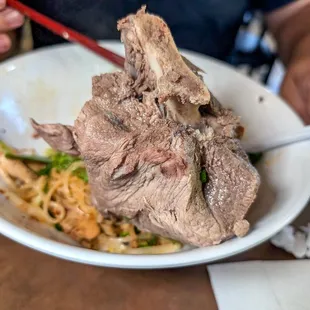 a lot of meat on this bone soup