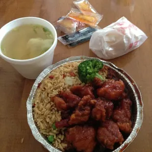 All included in the General Tso's lunch special.