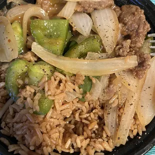 Disgusting pepper Steak with Onion