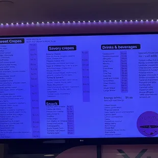 Updated menu prices (October 22, 2023)