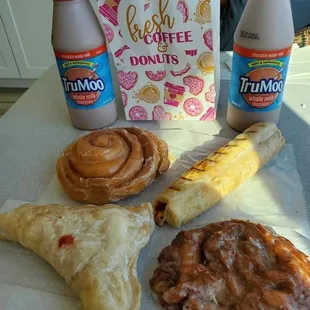 a variety of food items