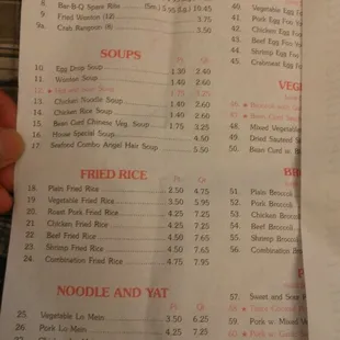 soups and chowder, menu