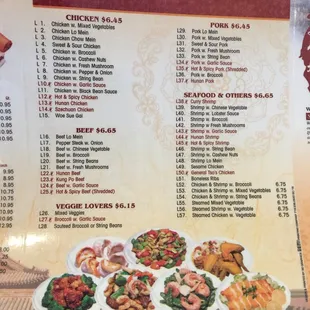 sushi and sashimi, menu