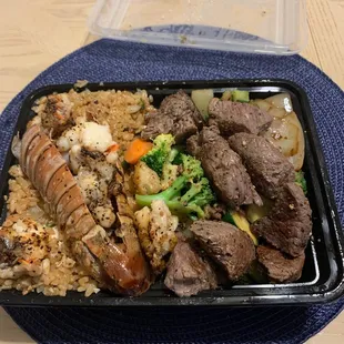 Filet mignon and lobster