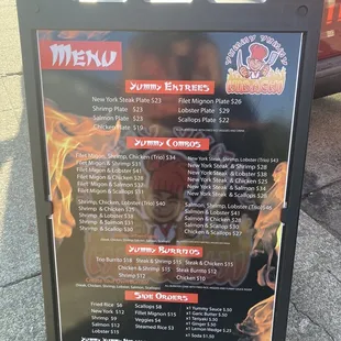 Yummy menu