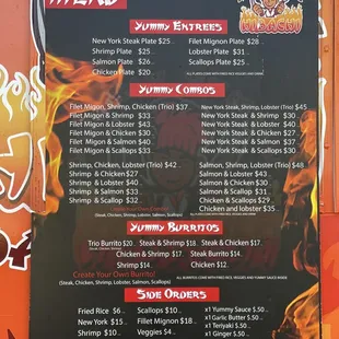 menu, pizza