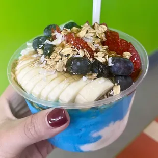 1/2 pina colada 1/2 coconut acai bowl