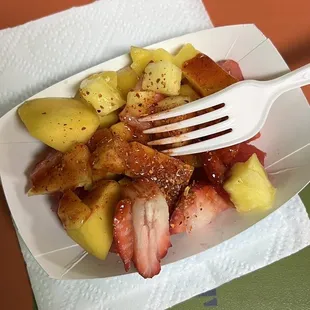 a plate of fruit