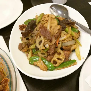 Stir-Fried Lotus Root Slices & Pork Meat