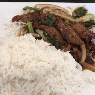 Mongolian Beef Over Rice