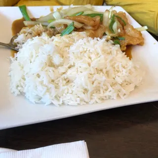 Fish Fillet Curry Over Rice