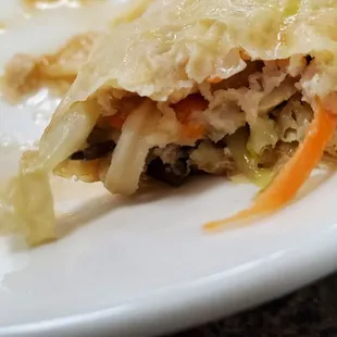 Bean curd wrap inside (veggies)