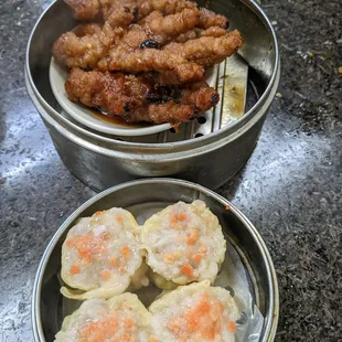 Siu Mai and  Steamed Chicken feet with Black Bean Sauce