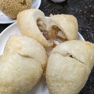 Deep-Fried Meat Dumpling - more ginger than usual but I really liked it that way