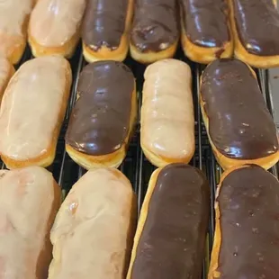 Long John with maple and chocolate