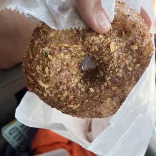 Cinnamon coconut donut