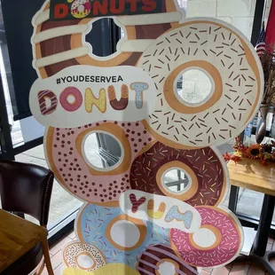 food, donuts, dough desserts