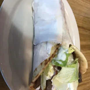 Gyro sandwich with extra meat